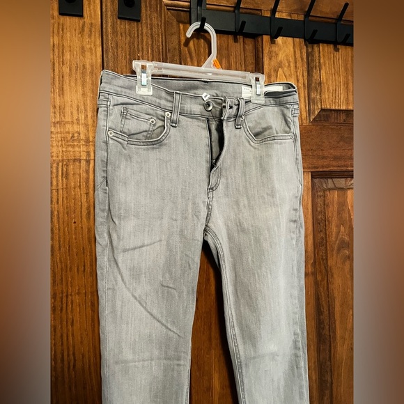 Rag & Bone Women’s Light Grey Ankle Skinny Raw Hem Jean Size 30 - Picture 2 of 9